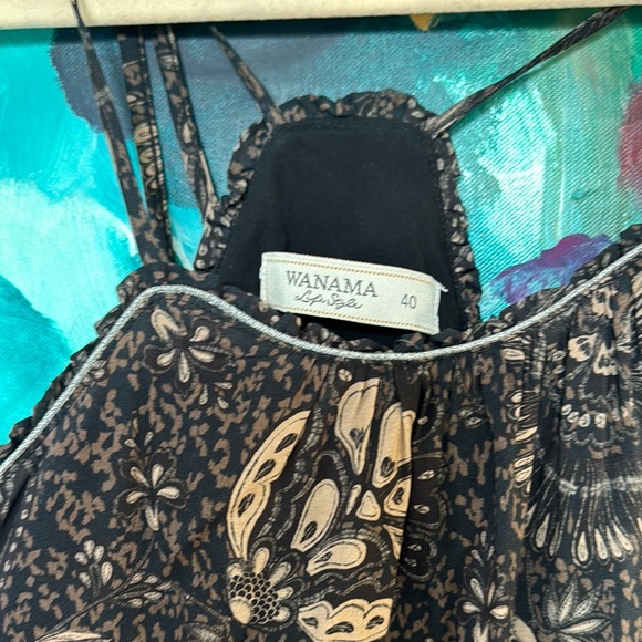 Wanama Boho Black and Cream Patterned Dress - Picture 4 of 5